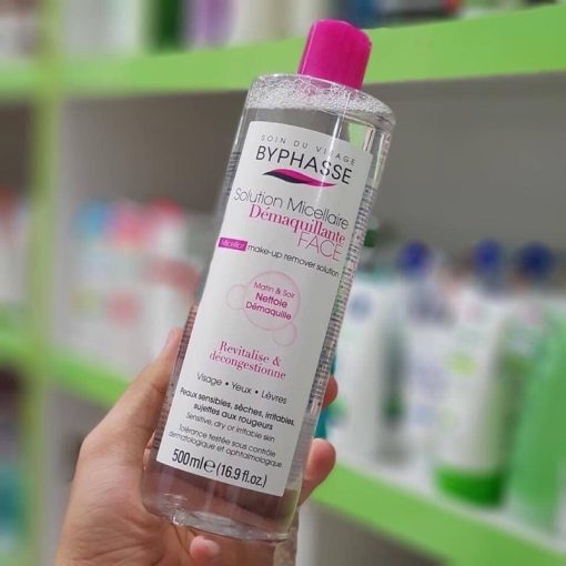Nước tẩy trang byphasse micellar make-up remover solution sensitive, dry or Irritable Skin 500Ml chính hãng - Hình ảnh 3
