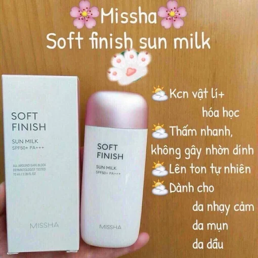 Kem Chống Nắng Missha All Around Safe Block Soft Finish Sun Milk SPF50+/PA+++ 70ml - Hình ảnh 3